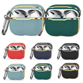 Funda protectora de tela plateada para auriculares Bluetooth + funda protectora de PC, para AirPods Pro, para AirPods 1/2