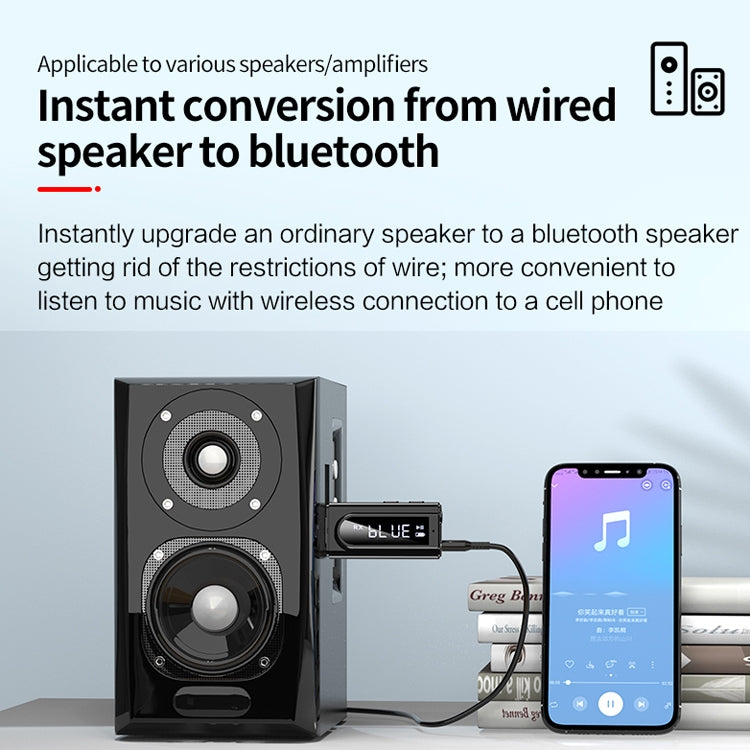 Adaptador USB Bluetooth 5.0 para coche, receptor, transmisor estéreo de audio FM + AUX con salida dual, K9 negro Adaptador USB Bluetooth 5.0 para coche, receptor, transmisor estéreo de audio FM + AUX con salida dual, K9 negro