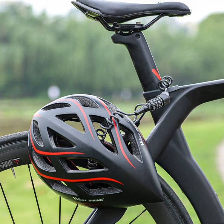 WEST BIKING YP0705063 Bicycle Lock Motorcycle Helmet Lock Anti-Theft Password Cable Lock, WEST BIKING YP0705063 WEST BIKING YP0705063 Bicycle Lock Motorcycle Helmet Lock Anti-Theft Password Cable Lock, WEST BIKING YP0705063