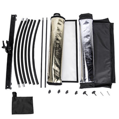 FOMITO U-Shaped Curved Photo Studio Reflector Board 4 In 1 Gold Silver White Black Reflective Board, U-Shaped 4 in 1