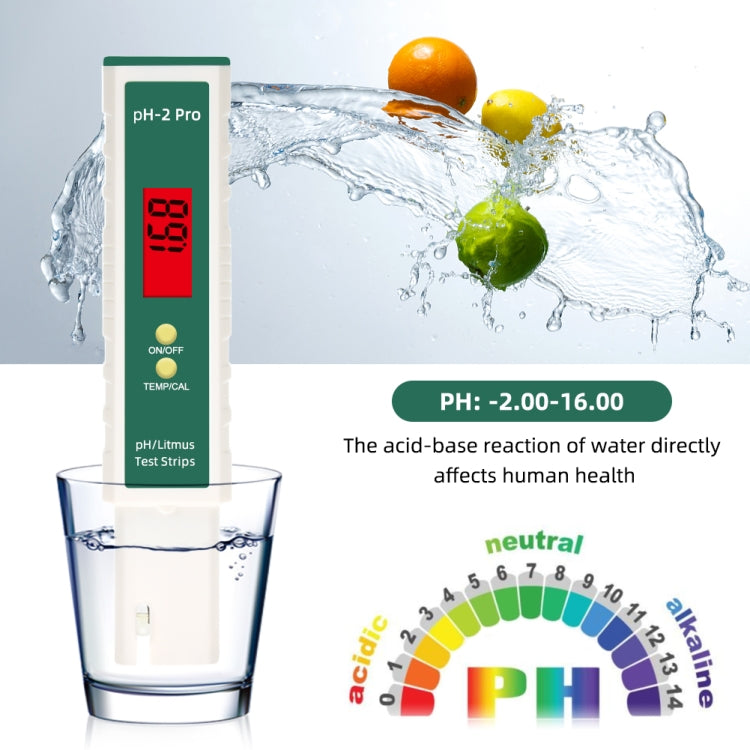 PH-2 Pro Litmus Tester Litmus Test Paper Color Change PH Meter Water Quality Meter PH-2 Pro Litmus Tester Litmus Test Paper Color Change PH Meter Water Quality Meter
