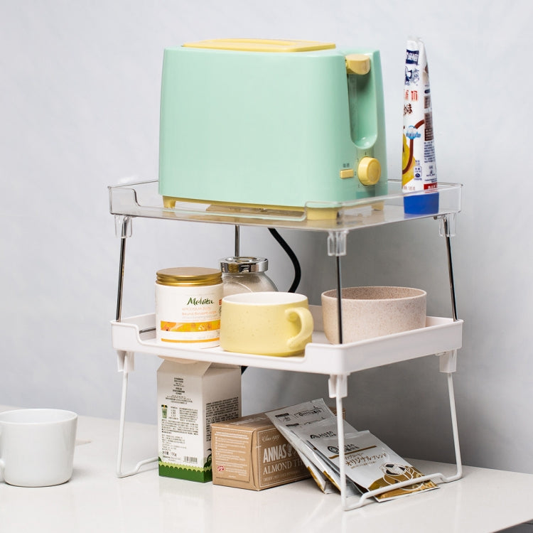 Kitchen Desktop Wardrobe Foldable Cabinet Storage Rack, White, Transparent Kitchen Desktop Wardrobe Foldable Cabinet Storage Rack, White, Transparent