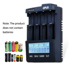 OPUS BT-C3100 Smart Smart Digital Intelligent 4-Slot Battery Charger
