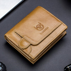 BUFF CAPTAIN 037 First-Layer Cowhide Men Leather Wallet Multi-Function Driver License Coin Purse