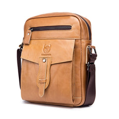 BUFF CAPTAIN 053 Men Leather Shoulder Messenger Bag First-Layer Cowhide Large Capacity Briefcase, Specification: