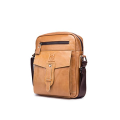 BUFF CAPTAIN 053 Men Leather Shoulder Messenger Bag First-Layer Cowhide Large Capacity Briefcase, Specification: