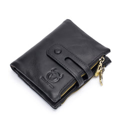 BUFF CAPTAIN 021 Leather Men Vertical Wallet Short Multi-Function Wallet