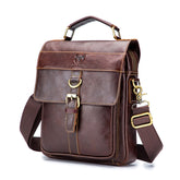 BUFF CAPTAIN 302 First-Layer Cowhide Men Casual Shoulder Bag Leather Retro Briefcase