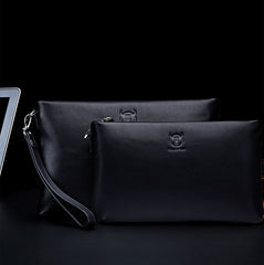 BULL CAPTAIN 446 Large-capacity Soft and Wear-resistant Leather Clutch Bag Business Wallet, Size: