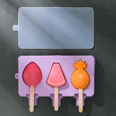Homemade Children Cute Silicone Cartoon Popsicle Ice Cream Mould, Small Chrysanthemum, Small Sakura, Large Cartoon, Large Geometry, Large Fruit