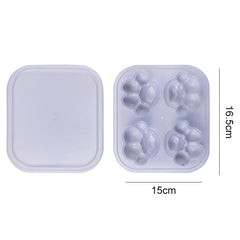 Household Cat Paw Shape Creative Silicone Ice Box Ice Cube Mold Ice Hockey DIY Food Supplement Box with Lid, Cat Paw Shape(Lilac Purple), Cat Paw Shape(Shrimp Red), Cat Paw Shape(Vegetation Green), Cat Paw Shape(Blue Green), Cat Paw Shape(Pink Purple)