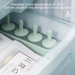 Summer Homemade Ice Cream Popsicle Mold Refrigerator Quick Freezer Popsicle Making Box, Light Pink, Dark Blue, Light Green, Gray White