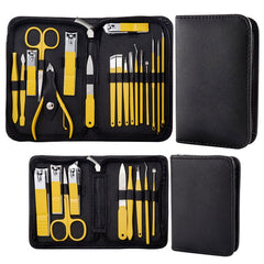 9 In 1 Nail Clipper Set Manicure Set Stainless Steel Nail Clipper Manicure Tool, 9 In 1, 18 In 1 Yellow, 26 In 1  Pink, 26 In 1 Black