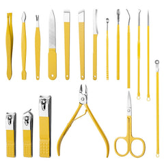 9 In 1 Nail Clipper Set Manicure Set Stainless Steel Nail Clipper Manicure Tool, 9 In 1, 18 In 1 Yellow, 26 In 1  Pink, 26 In 1 Black