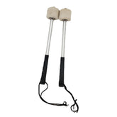 Percussion Accessories Wool Felt Stainless Steel Non-Slip Drumsticks Practice Playing Kick Drum Hammers, Drum Hammers