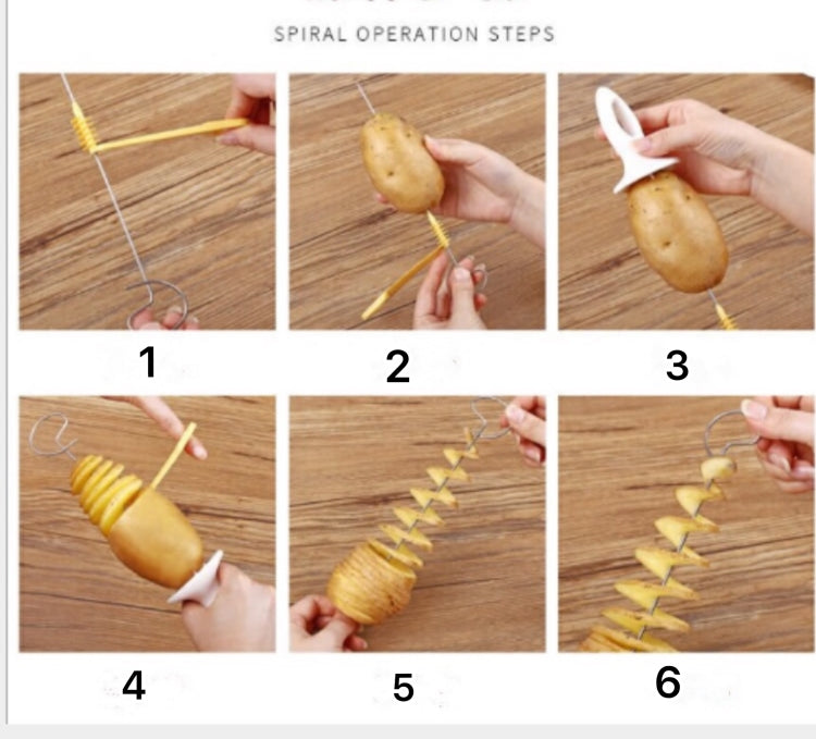 Tornado Potato Spiral Cutter Slicer Potato Chips Cooking Tools, Potato Spiral Cutter Tornado Potato Spiral Cutter Slicer Potato Chips Cooking Tools, Potato Spiral Cutter