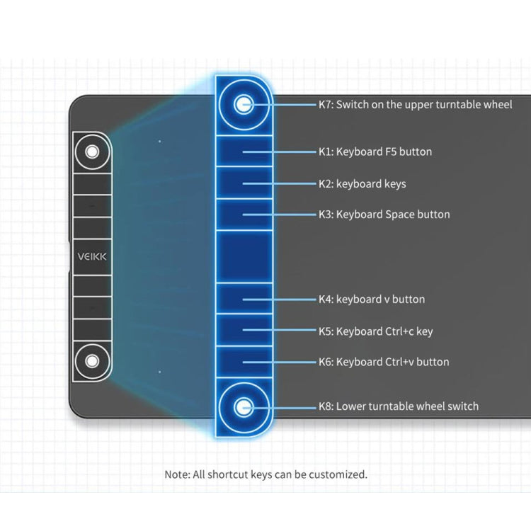 Tableta digital VEIKK VK1060PRO Tablero de dibujo electrónico pintado a mano que se puede conectar al teléfono móvil, VK1060PRO Tableta digital VEIKK VK1060PRO Tablero de dibujo electrónico pintado a mano que se puede conectar al teléfono móvil, VK1060PRO