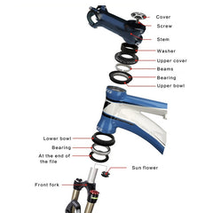 MEROCA Bearing Bowl Mountain Tower 44mm Built-In Straight Tube Bowl, Black, Red, Blue, Green, Purple, Gold