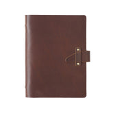 A5 Cowhide Retro Loose-Leaf Notebook Diary Office Business Simple Notepad Crazy Horse Leather Handbook