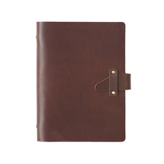 A5 Cowhide Retro Loose-Leaf Notebook Diary Office Business Simple Notepad Crazy Horse Leather Handbook