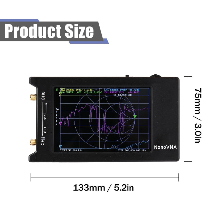 NANOVNA-H Upgraded Version 2.8 Inch TFT 50Khz-1.5Ghz Vector Network Antenna Analyzer MF HF VHF UHF With SD Card Slot Without Card, 4 Inch NANOVNA-H Upgraded Version 2.8 Inch TFT 50Khz-1.5Ghz Vector Network Antenna Analyzer MF HF VHF UHF With SD Card Slot Without Card, 4 Inch