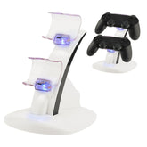 IPLAY LED Micro Dual Controller Holder Charger 2 LED Micro USB Handle Fast Charging Dock Station Stand Charger for PS4 Controller, For Xbox One Controller