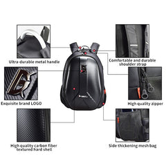 GHOST RACING GR-BB02 Men Motorcycle Riding Backpack Helmet Hard Shell Backpack Locomotive Travel Computer Bag