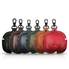 Funda protectora de piel sintética con hebilla de metal para AirPods 3, para AirPods 3