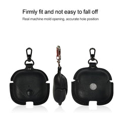 Funda protectora de piel sintética con hebilla de metal para AirPods 3, para AirPods 3