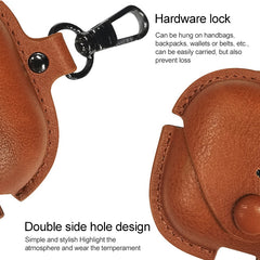 Funda protectora de piel sintética con hebilla de metal para AirPods 3, para AirPods 3