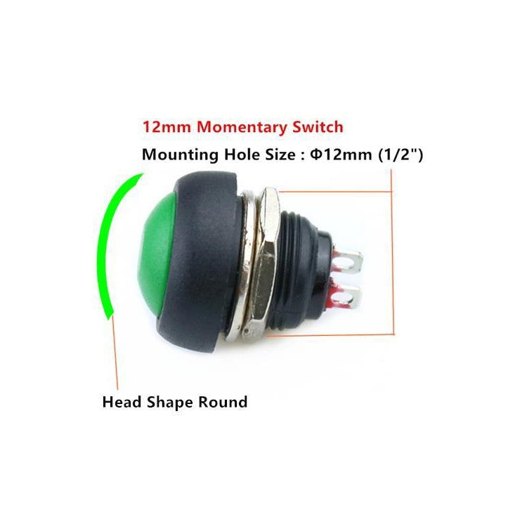 10 PCS Small Waterproof Self-Reset Button Switch, Black, Green, Red, Orange, White, Blue 10 PCS Small Waterproof Self-Reset Button Switch, Black, Green, Red, Orange, White, Blue