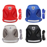 BL-844 Correas para el pecho para mascotas Cuerda reflectante y transpirable para perros, Tallas: XS, S, M, L, XL