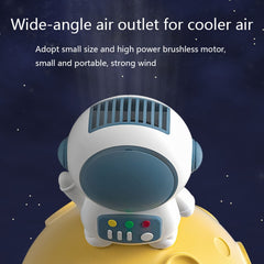 6052 USB Charging Mini Astronaut Shape Bladeless Fan, Blue, Green, Purple, Pink