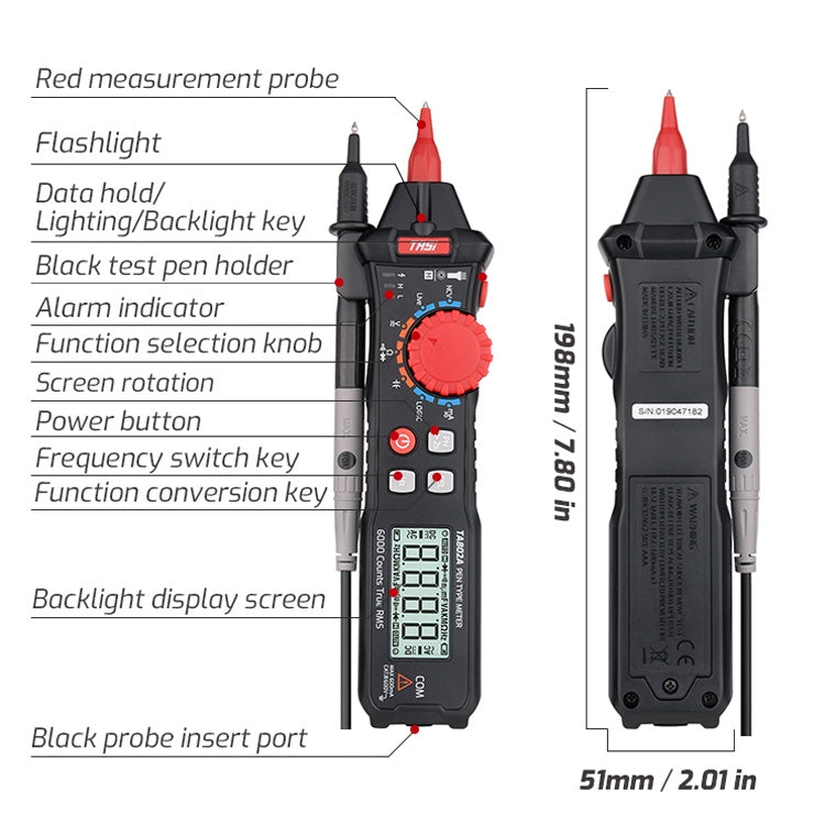 TASI Pen Multimeter Small Portable Intelligent Universal Table, Style:, TA802A Automatic Range, TA802B Automatic Identification TASI Pen Multimeter Small Portable Intelligent Universal Table, Style:, TA802A Automatic Range, TA802B Automatic Identification