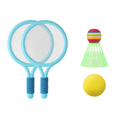 1 Pair Children Badminton Tennis Racket Outdoor Sports With Two Balls, Blue, Pink, Green, Blue Pink, Pink Green