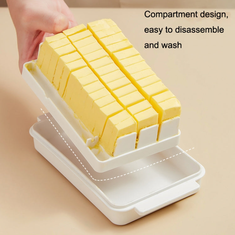 Transparent Large Capacity Butter Cut Storage Box, Butter Cutter Box (White) Transparent Large Capacity Butter Cut Storage Box, Butter Cutter Box (White)