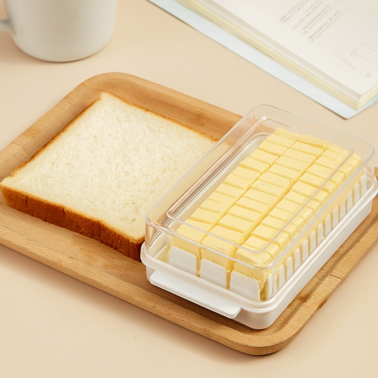 Transparent Large Capacity Butter Cut Storage Box, Butter Cutter Box (White) Transparent Large Capacity Butter Cut Storage Box, Butter Cutter Box (White)