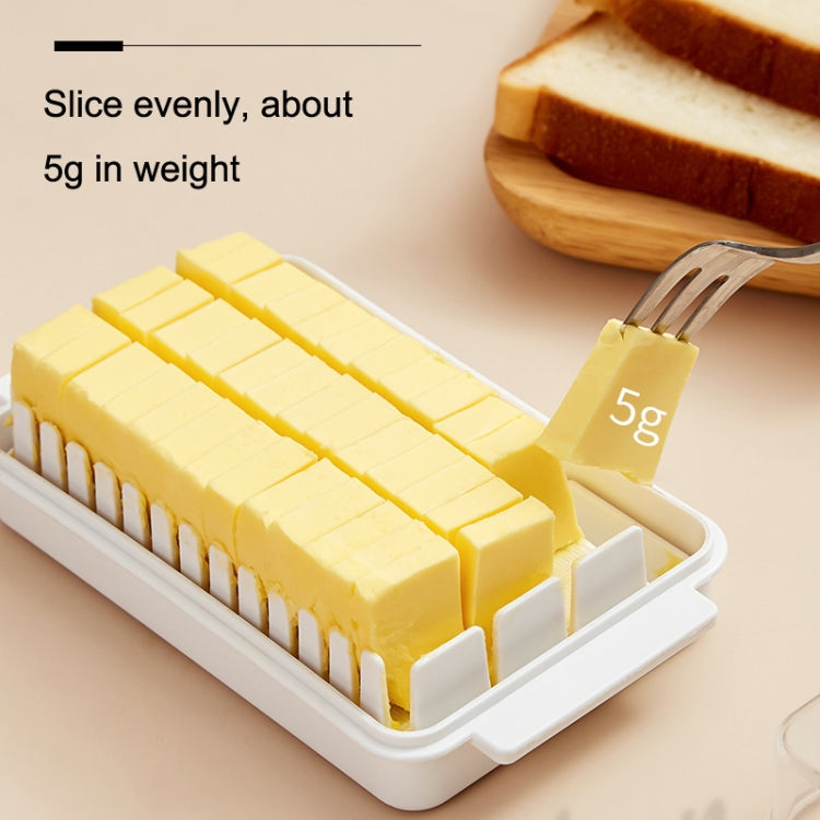 Transparent Large Capacity Butter Cut Storage Box, Butter Cutter Box (White) Transparent Large Capacity Butter Cut Storage Box, Butter Cutter Box (White)