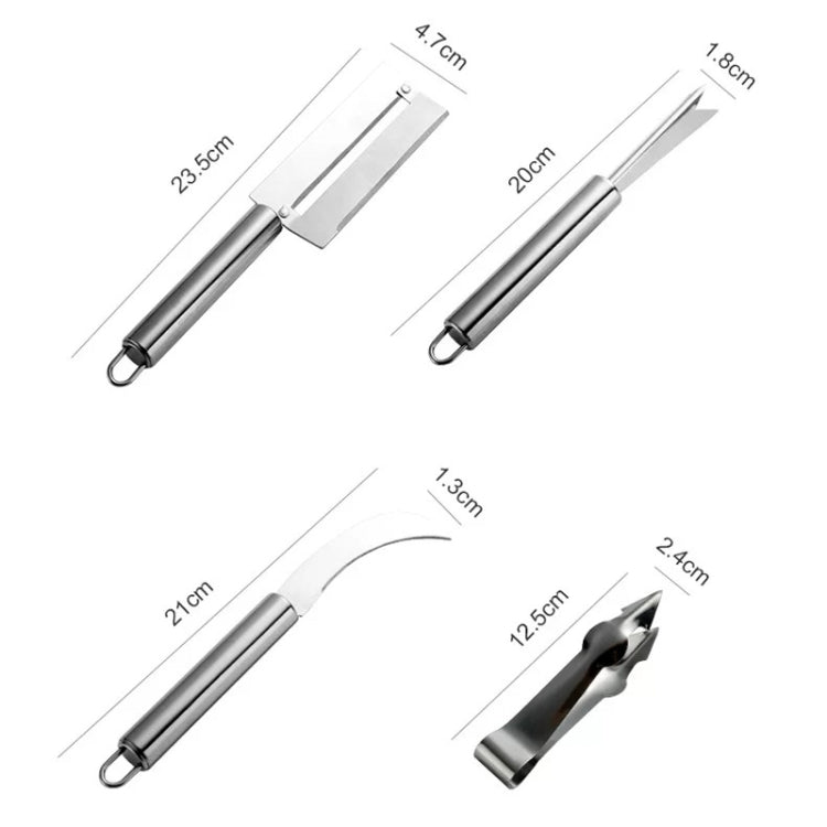 4 In 1 Stainless Steel Pineapple Knife Fruit Knife Sugar Cane Peeler, Pineapple Knife 4 In 1 Stainless Steel Pineapple Knife Fruit Knife Sugar Cane Peeler, Pineapple Knife
