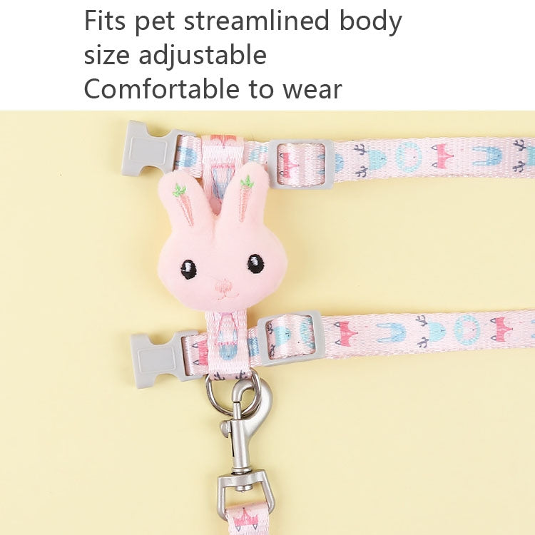 Rabbit Head Type Cat Traction Rope Anti-breakaway Adjustable Cat Leash, Small Suitable for Within 3kg, Large Suitable for 3-6kg Rabbit Head Type Cat Traction Rope Anti-breakaway Adjustable Cat Leash, Small Suitable for Within 3kg, Large Suitable for 3-6kg