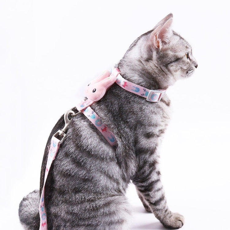 Rabbit Head Type Cat Traction Rope Anti-breakaway Adjustable Cat Leash, Small Suitable for Within 3kg, Large Suitable for 3-6kg Rabbit Head Type Cat Traction Rope Anti-breakaway Adjustable Cat Leash, Small Suitable for Within 3kg, Large Suitable for 3-6kg