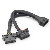 2 In 1 16PIN Car OBD Elbow Extension Cable Converted Cable, 2 In 1 16PIN