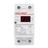SINOTIMER 220V LED Digital Display Delay Automatic Reset Under-voltage Protector, SVP-60L