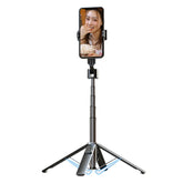 Mobile Phone Live Broadcast Bracket Bluetooth Telescopic Selfie Tripod, High:, 102CM (Aluminum Alloy), 104CM (Aluminum Alloy + Single Fill Light), 104CM (Aluminum Alloy + Dual Fill Lights), 100CM (Stainless Steel)