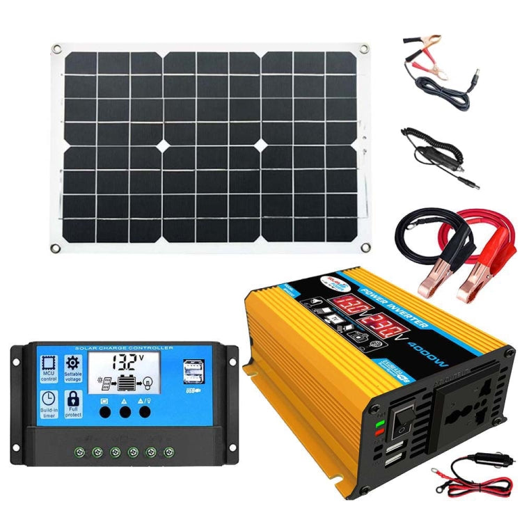 Inversor de sistema de energía solar, controlador de 30 A + panel solar de 18 W y 12 V, especificación: negro de 12 V a 110 V, negro de 12 V a 220 V, amarillo de 12 V a 110 V, amarillo de 12 V a 220 V Inversor de sistema de energía solar, controlador de 30 A + panel solar de 18 W y 12 V, especificación: negro de 12 V a 110 V, negro de 12 V a 220 V, amarillo de 12 V a 110 V, amarillo de 12 V a 220 V