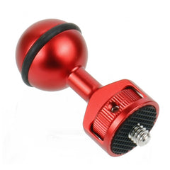 2.5cm Ball Head Clip for Action Camera Underwater Video Camera Light Diving Joint, Red, Black, Titanium