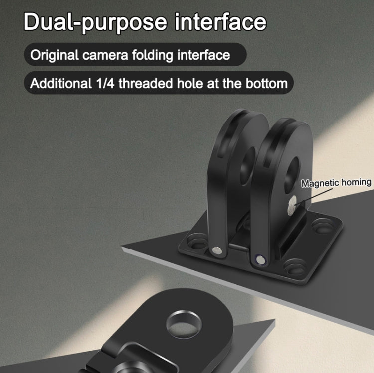 Base de repuesto magnética plegable de metal para GoPro HERO10 Black / HERO9 Black / HERO8 Black/MAX Base de repuesto magnética plegable de metal para GoPro HERO10 Black / HERO9 Black / HERO8 Black/MAX