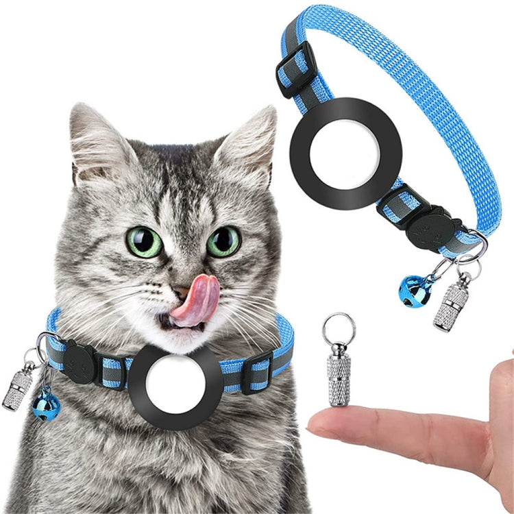 Pet Anti Lost Address Pendant Collar with Bell for Airtag, Green, Purple, Black, Pink, Orange, Blue Pet Anti Lost Address Pendant Collar with Bell for Airtag, Green, Purple, Black, Pink, Orange, Blue