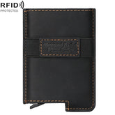 HUMERPAUL BP977 RFID Anti-Theft Card Box Leather Automatic Credit Card Set, BP977 Black, BP977 Dark Brown, BP977 Brown