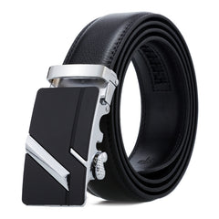 Dandali Casual Men Automatic Buckle Belt Business Soft Leather Pants Band